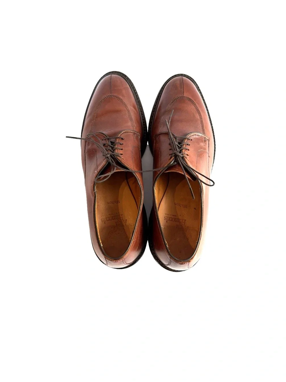 Allen Edmonds Walton Brown Leather Split Toe Oxford Dress Shoes Men Size 10 B